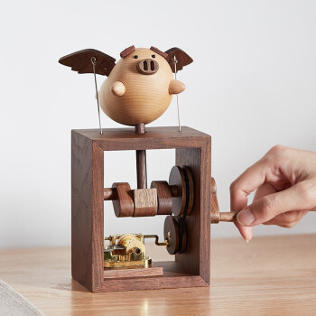 毕业礼物创意音乐盒天空之城生日送女生礼物手摇八音盒飞猪音乐盒(天空之城)	